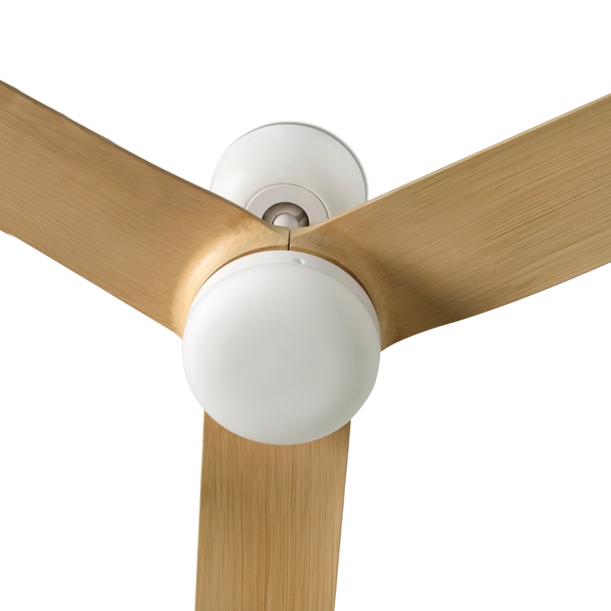 FARO 33816WT - Plafonski ventilator PUNT M braon/bela pr. 132 cm Wi-Fi Tuya + Daljinski upravljač
