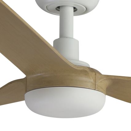 FARO 33816WT - Plafonski ventilator PUNT M braon/bela, prečnik 132 cm, Wi-Fi Tuya + daljinski upravljač