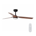 FARO 33817-21 - LED Plafonski ventilator PUNT LED/24W/230V 3000/4000/6500K braon/crno + Daljinski upravljač