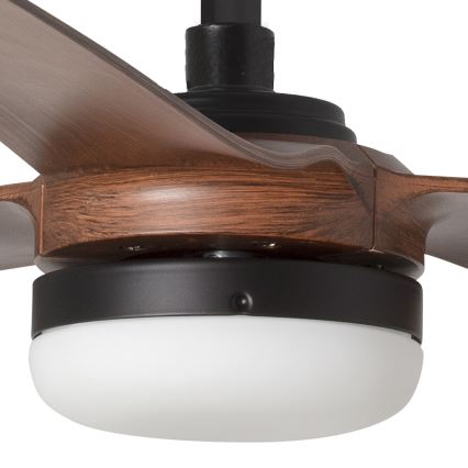 FARO 33817WT-21 - LED Prigušivi plafonski ventilator PUNT M LED/18W/230V braon/crno pr. 132 cm Wi-Fi Tuya + Daljinski upravljač