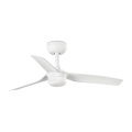 FARO 33820-1TW - LED plafonski ventilator sa prigušivačem MINI PUNT sa LED/10W 2700/4000/6000K, beo, prečnik 90 cm + daljinski upravljač