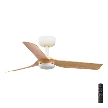 FARO 33821 - Plafonski ventilator MINI PUNT S braon/bela pr. 90 cm + Daljinski upravljač