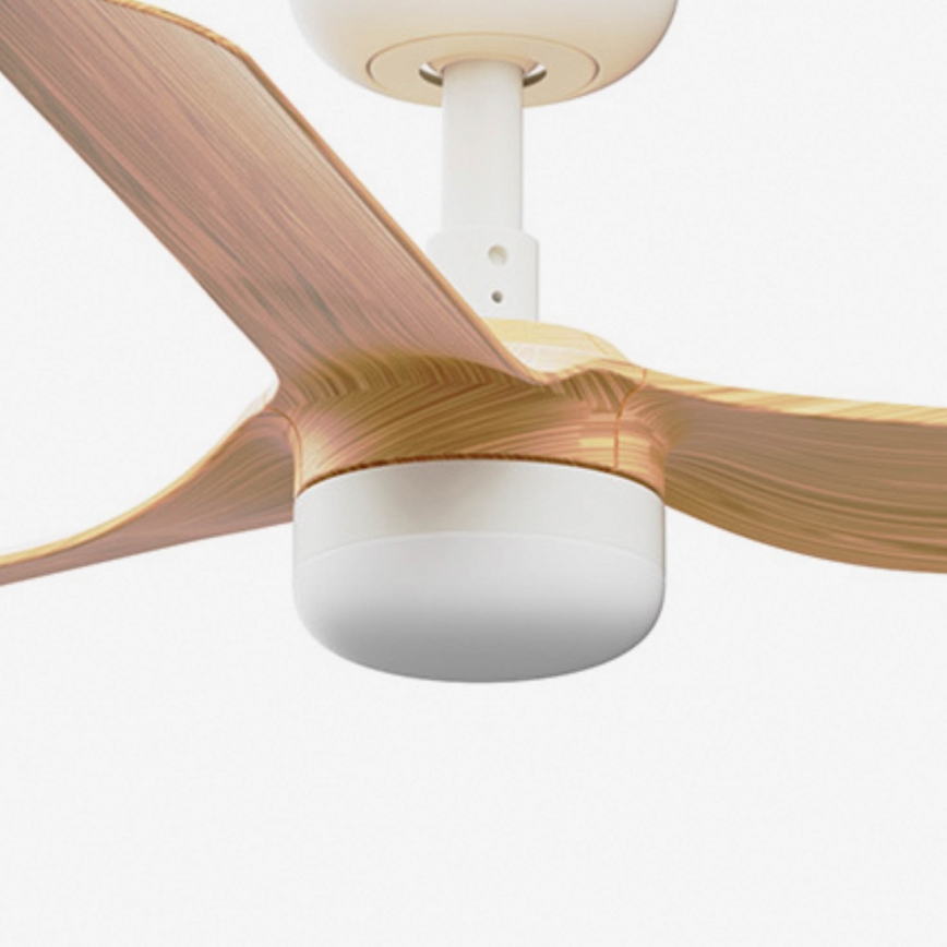FARO 33821WT-1TW - LED Prigušivi plafonski ventilator MINI PUNT S LED/10W/230V 2700/4000/6000K braon/bela pr. 90 cm Wi-Fi Tuya + Daljinski upravljač