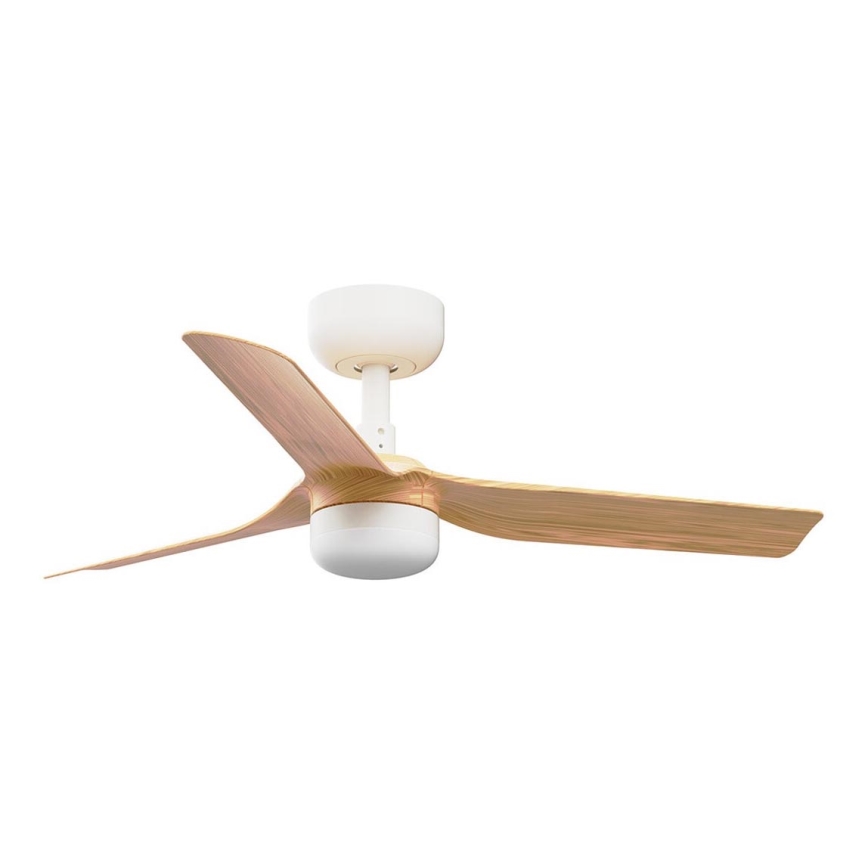 FARO 33821WT-1TW - LED Prigušivi plafonski ventilator MINI PUNT S LED/10W/230V 2700/4000/6000K braon/bela pr. 90 cm Wi-Fi Tuya + Daljinski upravljač