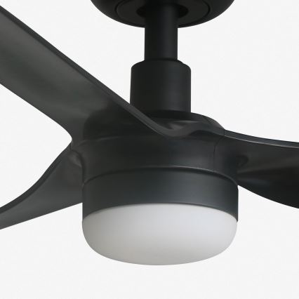 FARO 33822WT-1TW - LED Prigušivi plafonski ventilator MINI PUNT S LED/10W/230V 2700/4000/6000K crno pr. 90 cm Wi-Fi Tuya + Daljinski upravljač