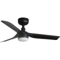 FARO 33822WT-1TW - LED prigušiva plafonski ventilator MINI PUNT S LED/10W/230V 2700/4000/6000K crna prečnika 90 cm Wi-Fi Tuya + daljinski upravljač