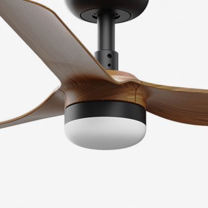 FARO 33823WT-1TW - LED Prigušivi plafonski ventilator MINI PUNT S LED/10W/230V 2700/4000/6000K braon/crno pr. 90 cm Wi-Fi Tuya + Daljinski upravljač