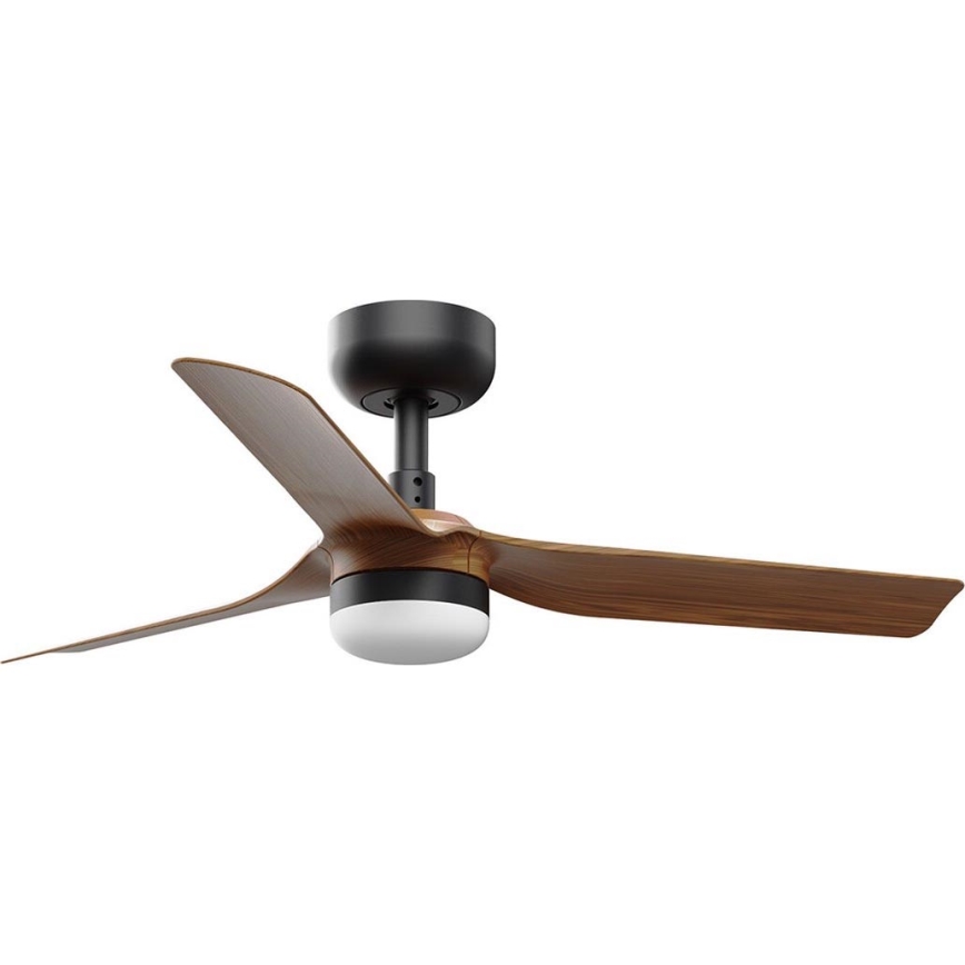 FARO 33823WT-1TW - LED Prigušivi plafonski ventilator MINI PUNT S LED/10W/230V 2700/4000/6000K braon/crno pr. 90 cm Wi-Fi Tuya + Daljinski upravljač