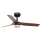 FARO 33823WT-1TW - LED Prigušivi plafonski ventilator MINI PUNT S LED/10W/230V 2700/4000/6000K braon/crno pr. 90 cm Wi-Fi Tuya + Daljinski upravljač