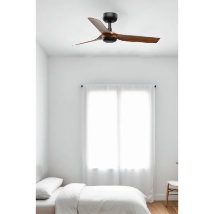 FARO 33823WT - Plafonski ventilator MINI PUNT S braon/crno pr. 90 cm Wi-Fi Tuya + Daljinski upravljač