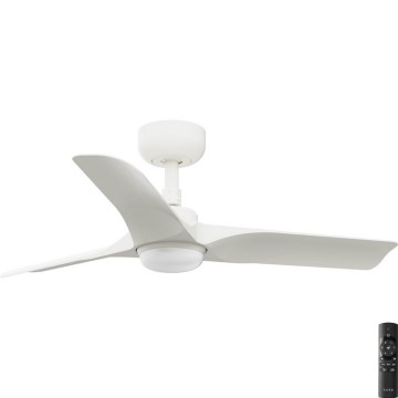 FARO 33824-1TW - LED prigušiva stropni ventilator HEY S LED/10W/230V 2700/4000/6000K bela, prečnik 90 cm + daljinski upravljač