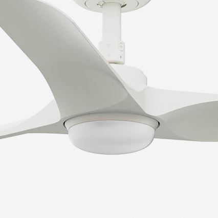 FARO 33824WT-1TW - LED Prigušivi plafonski ventilator HEY S LED/10W/230V 2700/4000/6000K bela pr. 90 cm Wi-Fi Tuya + Daljinski upravljač
