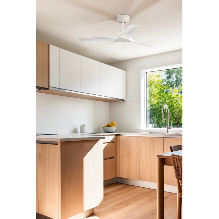 FARO 33824WT - Plafonski ventilator HEY S bela pr. 90 cm Wi-Fi Tuya + Daljinski upravljač