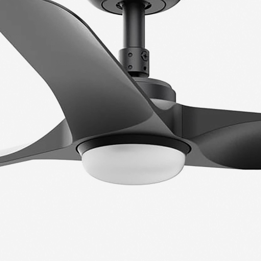FARO 33825WT-1TW - LED Prigušivi plafonski ventilator HEY S LED/10W/230V 2700/4000/6000K crno pr. 90 cm Wi-Fi Tuya + Daljinski upravljač