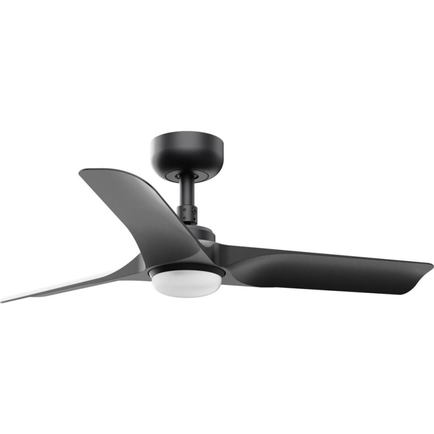 FARO 33825WT-1TW - LED Prigušivi plafonski ventilator HEY S LED/10W/230V 2700/4000/6000K crno pr. 90 cm Wi-Fi Tuya + Daljinski upravljač