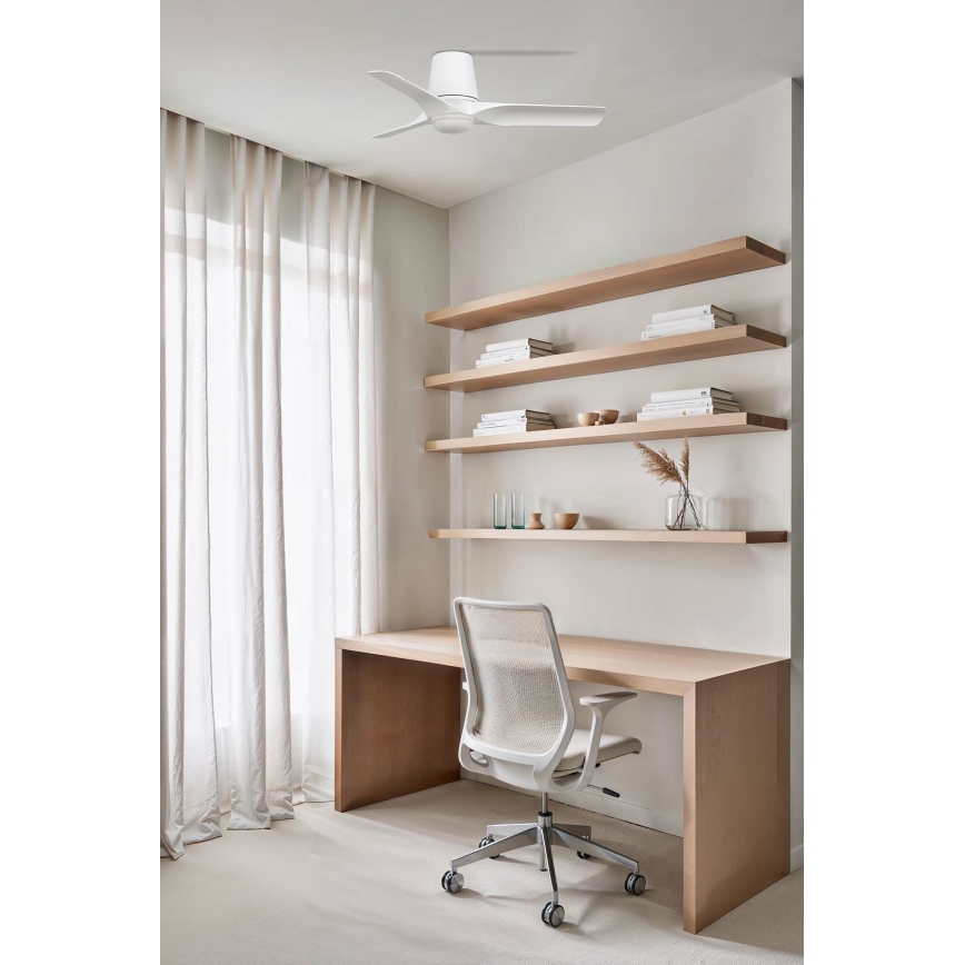 FARO 33826-1TW - LED Prigušivi plafonski ventilator HEY TUB S LED/10W/230V 2700/4000/6000K bela pr. 90 cm + Daljinski upravljač