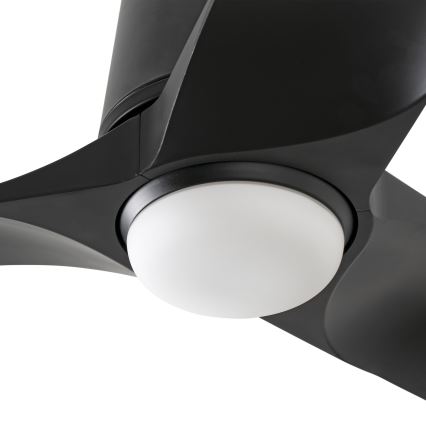 FARO 33827-1TW - LED Prigušivi plafonski ventilator HEY TUB S LED/10W/230V 2700/4000/6000K crno pr. 90 cm + Daljinski upravljač