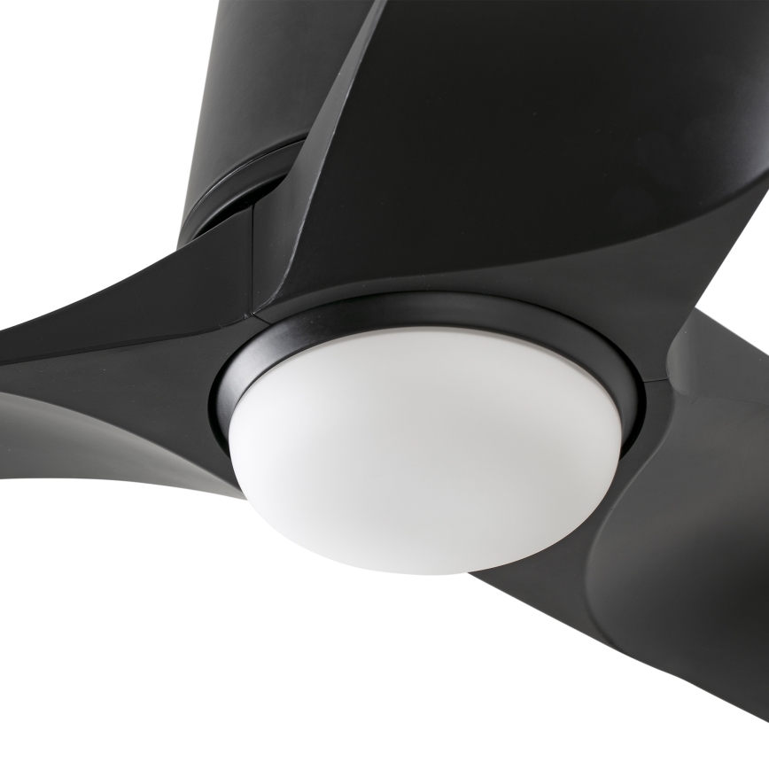 FARO 33827-1TW - LED Prigušivi plafonski ventilator HEY TUB S LED/10W/230V 2700/4000/6000K crno pr. 90 cm + Daljinski upravljač