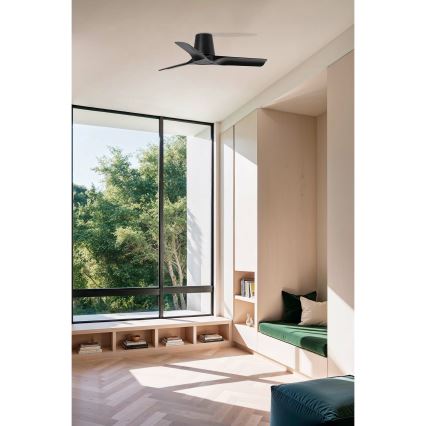 FARO 33827 - Plafonski ventilator HEY TUB S crno pr. 90 cm + Daljinski upravljač