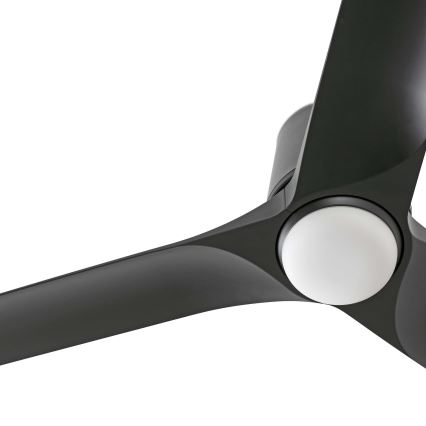 FARO 33827WT-1TW - LED Prigušivi plafonski ventilator HEY TUB S LED/10W/230V 2700/4000/6000K crno pr. 90 cm Wi-Fi Tuya + Daljinski upravljač