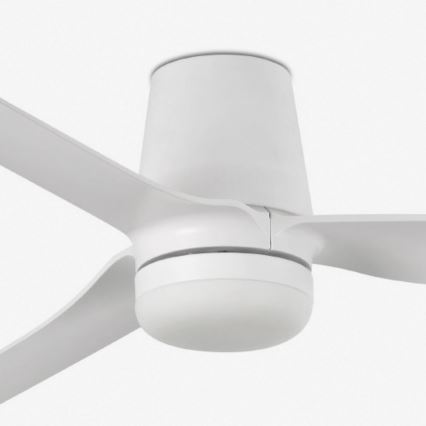 FARO 33828WT-1TW - LED Prigušivi plafonski ventilator PUNT TUB M LED/18W/230V 3000/4200/6500K bela pr. 132 cm Wi-Fi Tuya + Daljinski upravljač