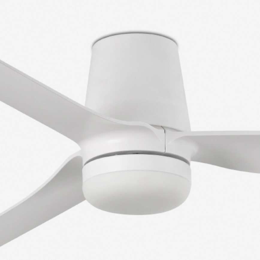 FARO 33828WT-1TW - LED Prigušivi plafonski ventilator PUNT TUB M LED/18W/230V 3000/4200/6500K bela pr. 132 cm Wi-Fi Tuya + Daljinski upravljač