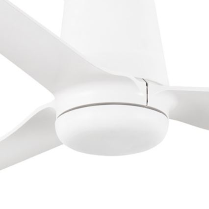 FARO 33828WT - Plafonski ventilator PUNT TUB M bela pr. 132 cm Wi-Fi Tuya + Daljinski upravljač