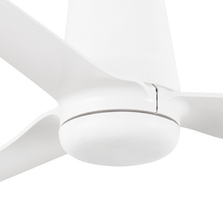 FARO 33828WT - Plafonski ventilator PUNT TUB M bela pr. 132 cm Wi-Fi Tuya + Daljinski upravljač