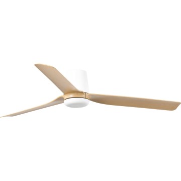 FARO 33829 - Plafonski ventilator PUNT TUB M braon/bela pr. 130 cm + Daljinski upravljač