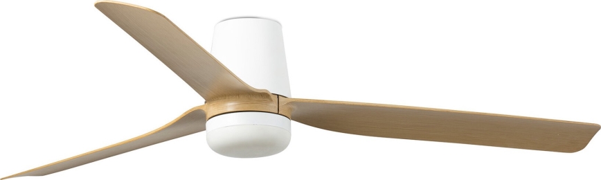 FARO 33829WT-1TW - LED Prigušivi plafonski ventilator PUNT TUB M LED/18W/230V 3000/4200/6500K braon/bela pr. 132 cm Wi-Fi Tuya + Daljinski upravljač