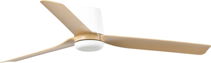 FARO 33829WT - Plafonski ventilator PUNT TUB M braon/bela pr. 132 cm Wi-Fi Tuya + Daljinski upravljač