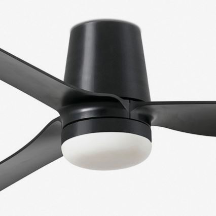 FARO 33830-1TW - LED Prigušivi plafonski ventilator PUNT TUB M LED/18W/230V 3000/4200/6500K pr. 130 cm crno + Daljinski upravljač