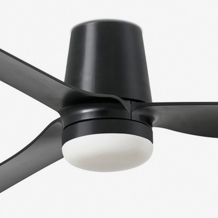 FARO 33830-1TW - LED Prigušivi plafonski ventilator PUNT TUB M LED/18W/230V 3000/4200/6500K pr. 130 cm crno + Daljinski upravljač