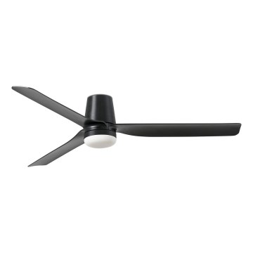FARO 33830-1TW - LED Prigušivi plafonski ventilator PUNT TUB M LED/18W/230V 3000/4200/6500K pr. 130 cm crno + Daljinski upravljač