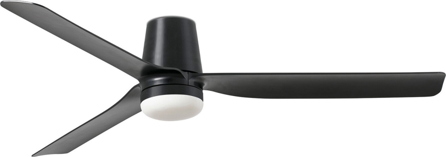 FARO 33830WT-1TW - LED Prigušivi plafonski ventilator PUNT TUB M LED/18W/230V 3000/4200/6500K crno pr. 132 cm Wi-Fi Tuya + Daljinski upravljač