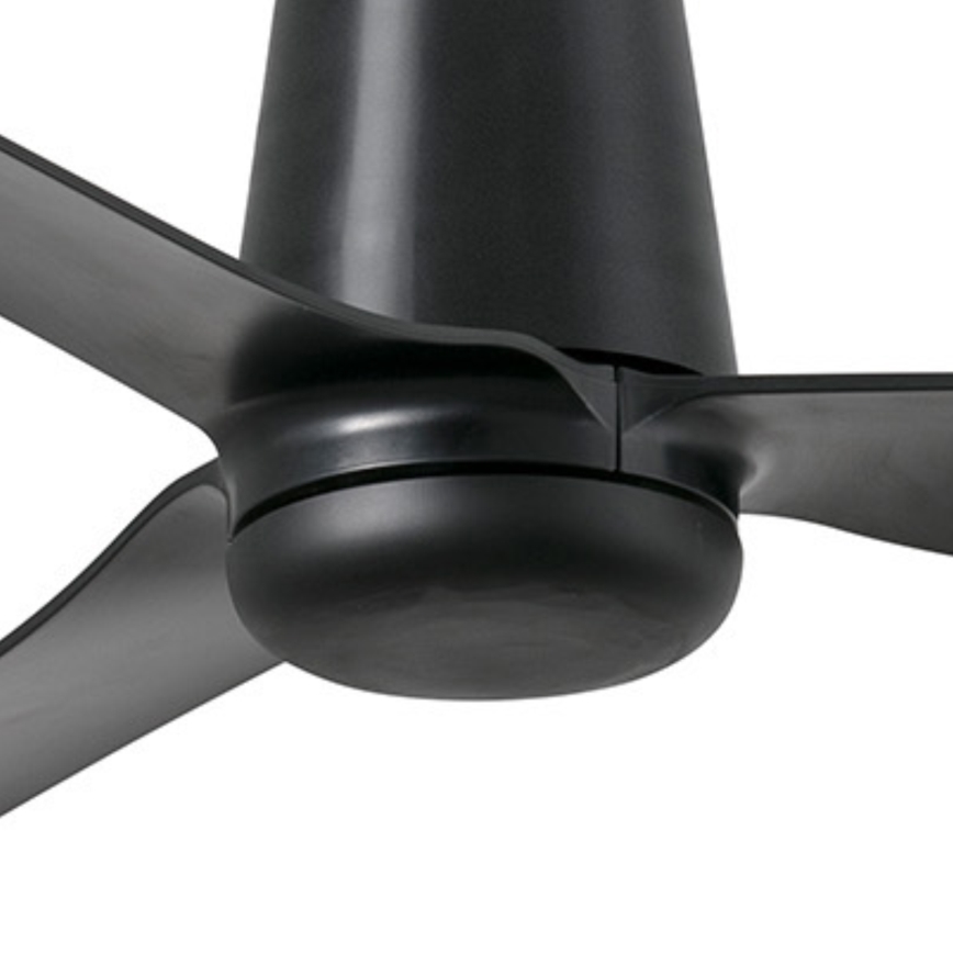 FARO 33830WT - Plafonski ventilator PUNT TUB M crno pr. 132 cm Wi-Fi Tuya + Daljinski upravljač