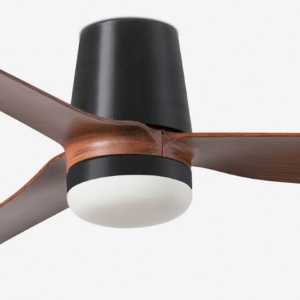 FARO 33831-1TW - LED Prigušivi plafonski ventilator PUNT TUB M LED/18W/230V 3000/4200/6500K pr. 130 cm braon/crno + Daljinski upravljač