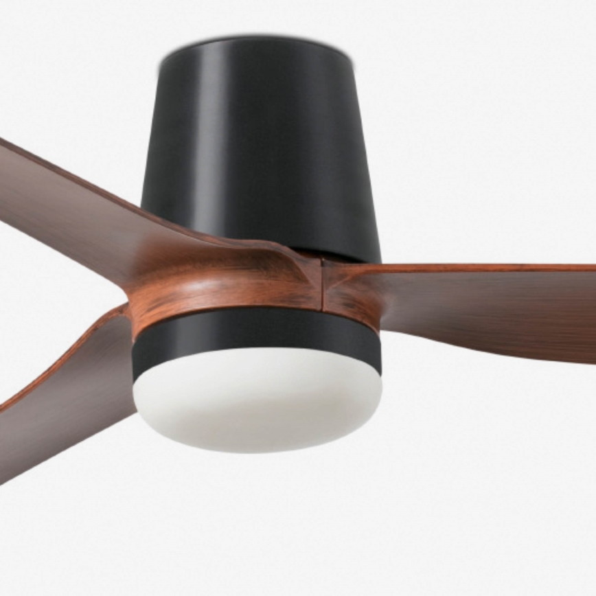 FARO 33831-1TW - LED Prigušivi plafonski ventilator PUNT TUB M LED/18W/230V 3000/4200/6500K pr. 130 cm braon/crno + Daljinski upravljač