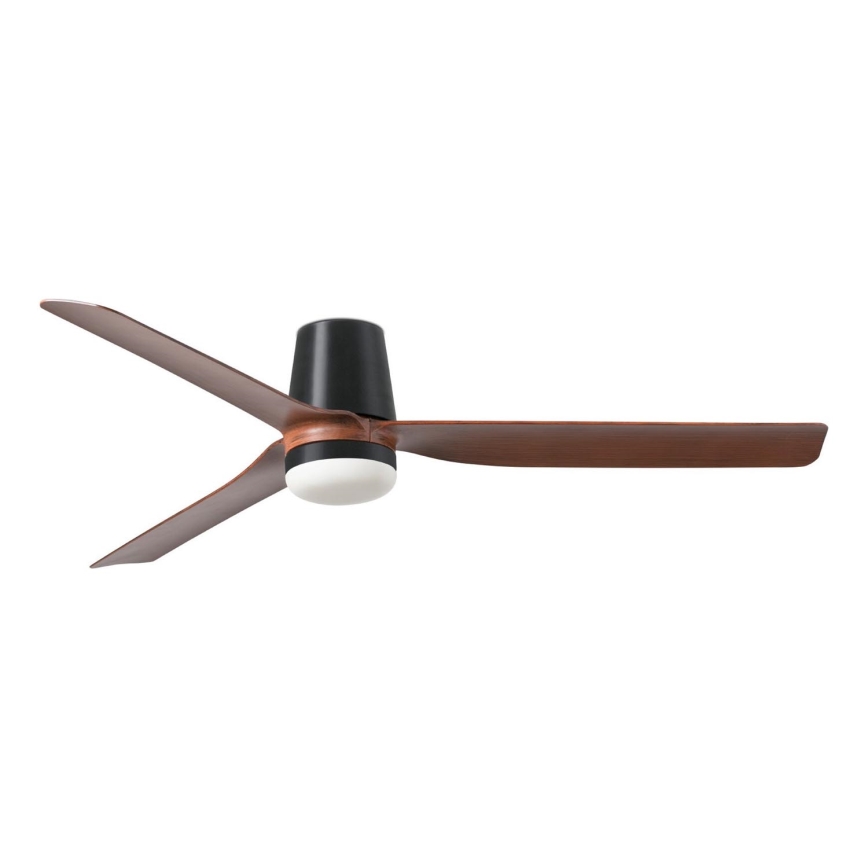 FARO 33831-1TW - LED Prigušivi plafonski ventilator PUNT TUB M LED/18W/230V 3000/4200/6500K pr. 130 cm braon/crno + Daljinski upravljač