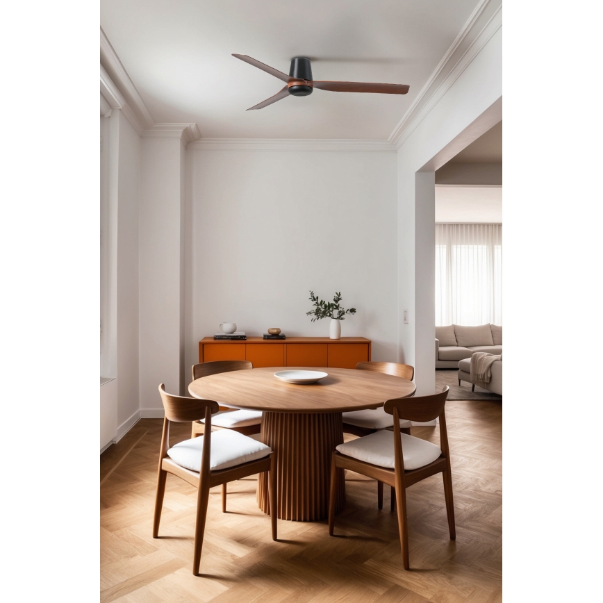 FARO 33831 - Plafonski ventilator PUNT TUB M braon/crno pr. 130 cm + Daljinski upravljač