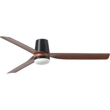 FARO 33831WT-1TW - LED Prigušivi plafonski ventilator PUNT TUB M LED/18W/230V 3000/4200/6500K braon/crno pr. 132 cm Wi-Fi Tuya + Daljinski upravljač