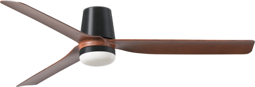 FARO 33831WT-1TW - LED Prigušivi plafonski ventilator PUNT TUB M LED/18W/230V 3000/4200/6500K braon/crno pr. 132 cm Wi-Fi Tuya + Daljinski upravljač
