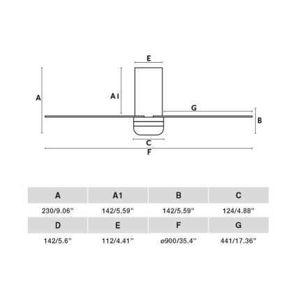 FARO 33833-1TW - LED Prigušivi plafonski ventilator MINI PUNT TUB S LED/10W/230V 2700/4000/6000K pr. 90 cm braon/bela + Daljinski upravljač