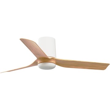 FARO 33833 - Plafonski ventilator MINI PUNT TUB S braon/bela pr. 90 cm + Daljinski upravljač