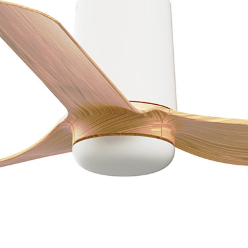 FARO 33833WT - Plafonski ventilator MINI PUNT TUB S, braon/bela, prečnik 90 cm, Wi-Fi Tuya + daljinski upravljač