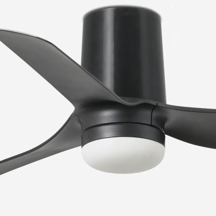 FARO 33834-1TW - LED Prigušivi plafonski ventilator MINI PUNT TUB S LED/10W/230V 2700/4000/6000K pr. 90 cm crno + Daljinski upravljač