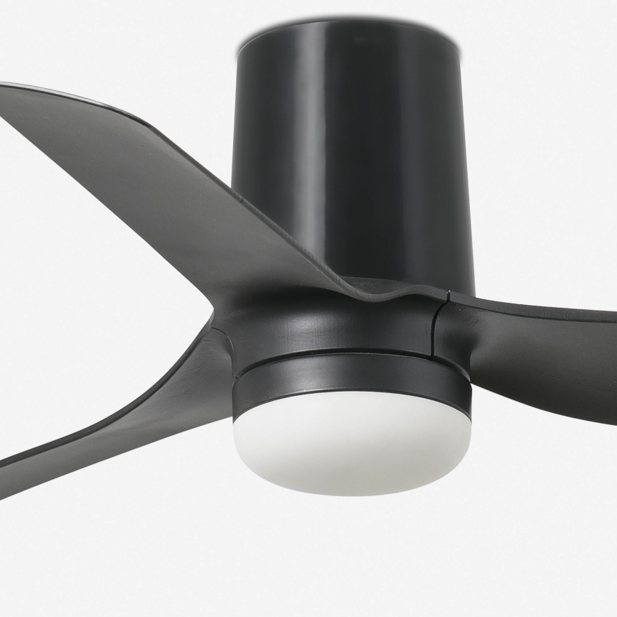 FARO 33834-1TW - LED Prigušivi plafonski ventilator MINI PUNT TUB S LED/10W/230V 2700/4000/6000K pr. 90 cm crno + Daljinski upravljač