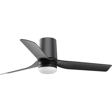 FARO 33834-1TW - LED Prigušivi plafonski ventilator MINI PUNT TUB S LED/10W/230V 2700/4000/6000K pr. 90 cm crno + Daljinski upravljač