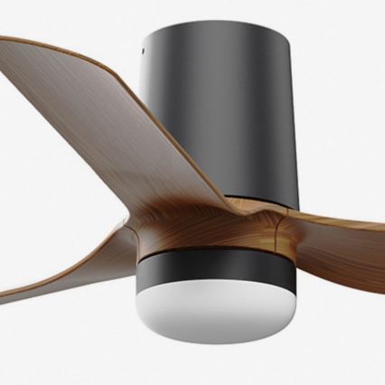 FARO 33835-1TW - LED Prigušivi plafonski ventilator MINI PUNT TUB S LED/10W/230V 2700/4000/6000K pr. 90 cm braon/crno + Daljinski upravljač