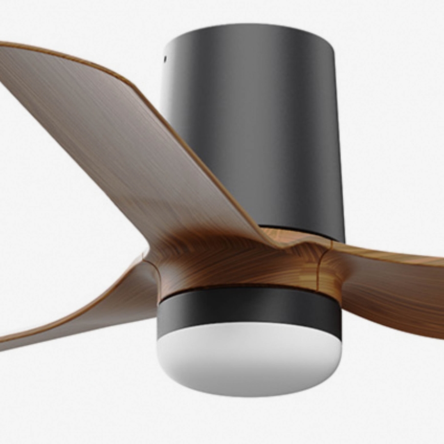 FARO 33835-1TW - LED Prigušivi plafonski ventilator MINI PUNT TUB S LED/10W/230V 2700/4000/6000K pr. 90 cm braon/crno + Daljinski upravljač